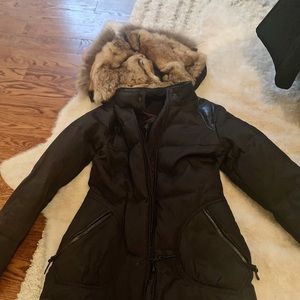 Rudask puffer jacket with real fur hood